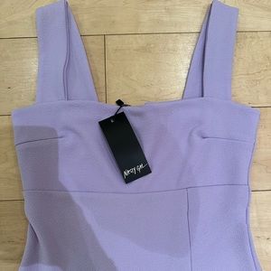 NWT Nasty Gal floor length lilac gown, high slit! STUNNING!!